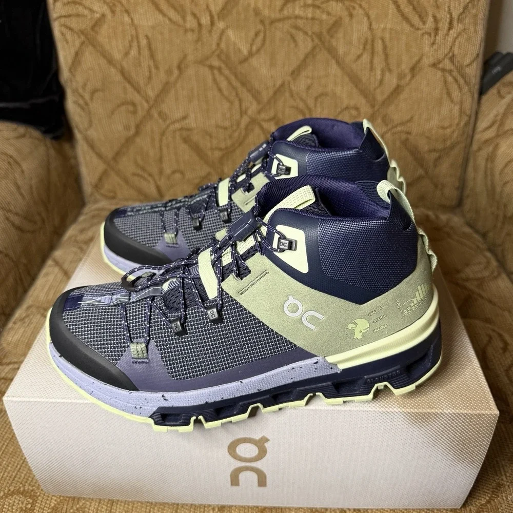 On Cloud Cloudtrax Womens Size 6.5 Hiking Boot Purple Navy Green Shoes 53.99053 - Picture 1 of 7